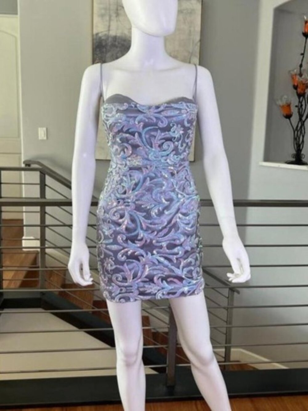 Naked Wardrobe Size Medium Women's Purple and Blue Dress